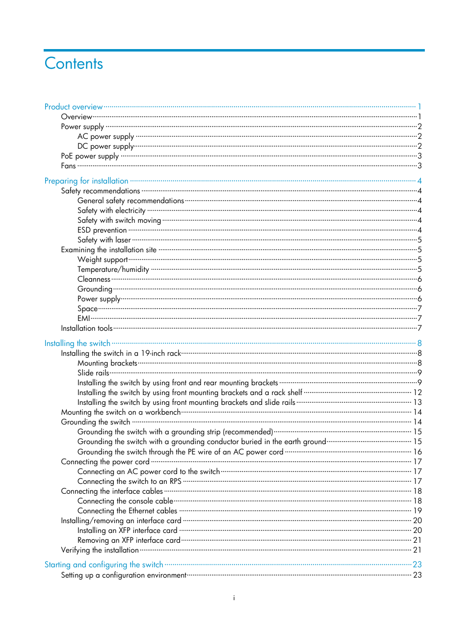 H3C Technologies H3C WX3000E Series Wireless Switches User Manual | Page 6 / 73