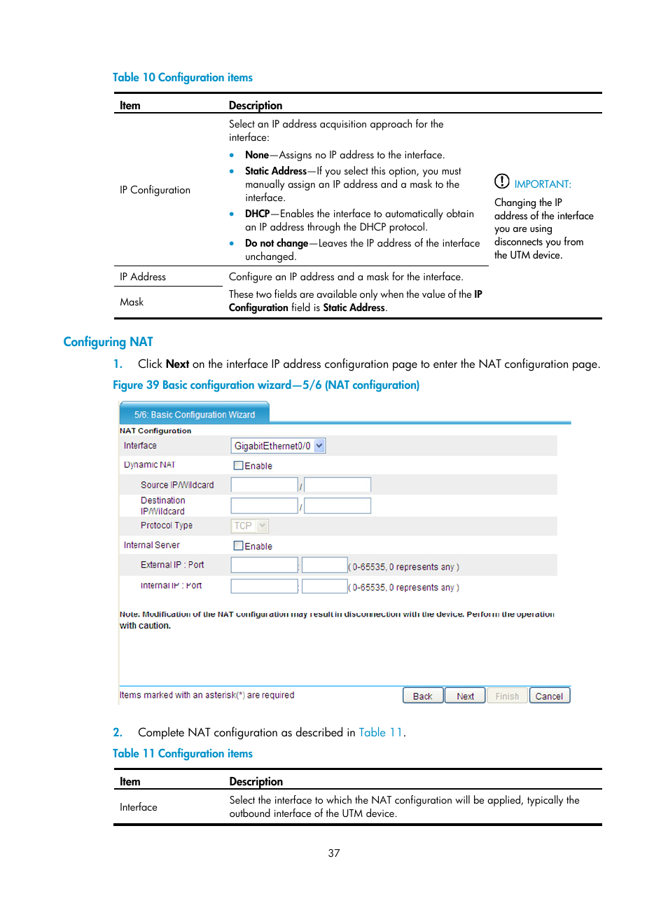 Configuring nat | H3C Technologies H3C SecPath U200-A U200-M U200-S User Manual | Page 46 / 83