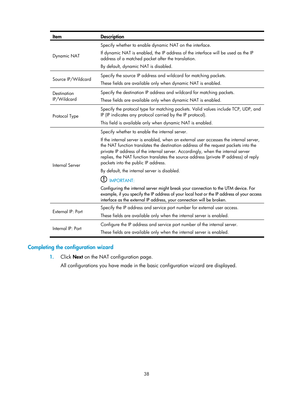 Completing the configuration wizard | H3C Technologies H3C SecPath U200-A U200-M U200-S User Manual | Page 47 / 83