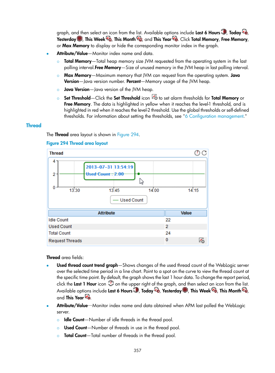 Thread | H3C Technologies H3C Intelligent Management Center User Manual | Page 371 / 740