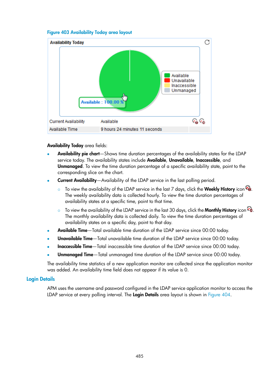 Login details, N in, Figure 403 | H3C Technologies H3C Intelligent Management Center User Manual | Page 499 / 740