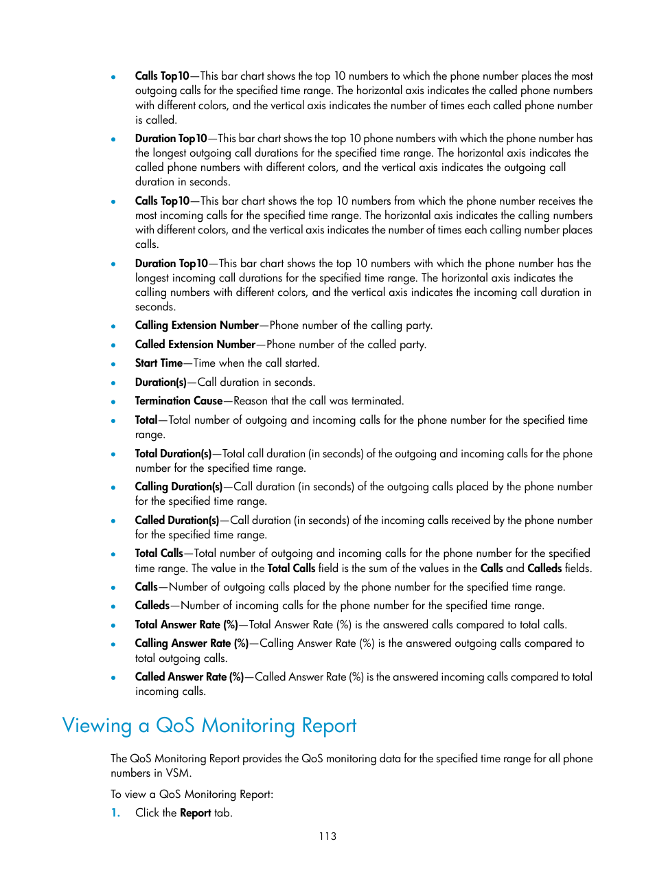 Viewing a qos monitoring report | H3C Technologies H3C Intelligent Management Center User Manual | Page 122 / 145