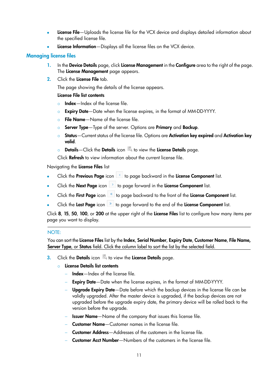 Managing license files | H3C Technologies H3C Intelligent Management Center User Manual | Page 20 / 145