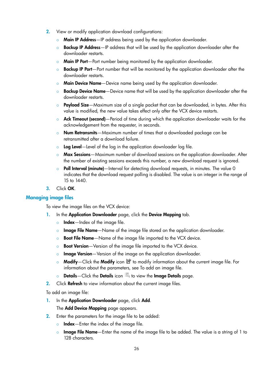 Managing image files | H3C Technologies H3C Intelligent Management Center User Manual | Page 35 / 145