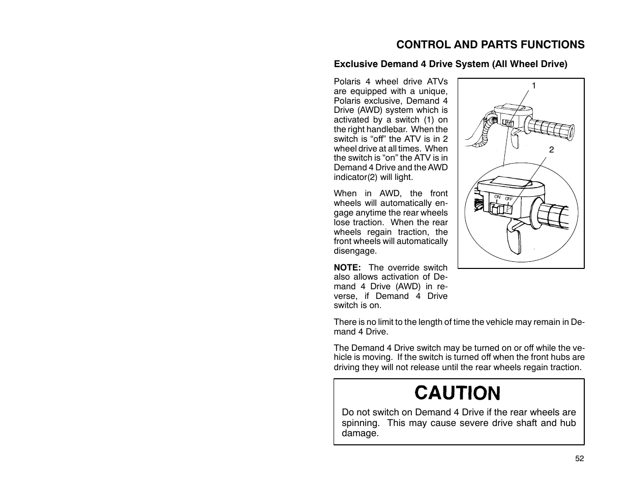 Polaris 2001 ATV Universal ATV User Manual | Page 63 / 189