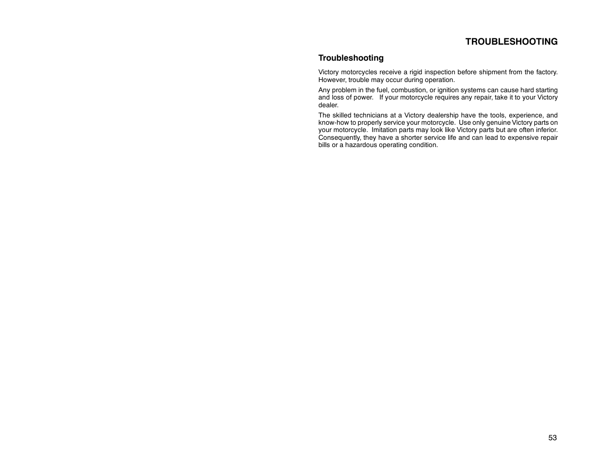 Polaris 2000 Victory Sport Cruiser User Manual | Page 58 / 73