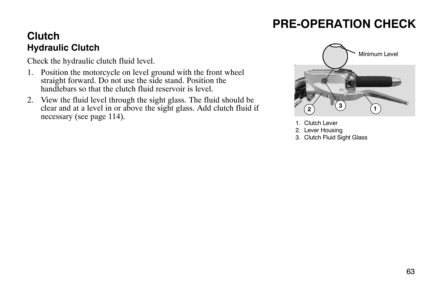 Pre-operation check, Clutch | Polaris 2009 Victory Vegas User Manual | Page 68 / 178