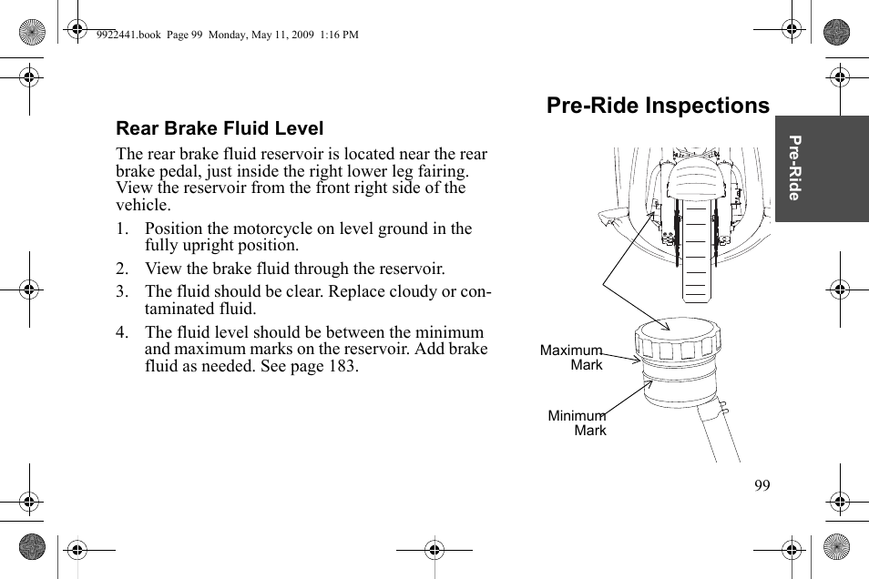 Pre-ride inspections | Polaris 2010 Victory Victory Vision 8-Ball User Manual | Page 103 / 334