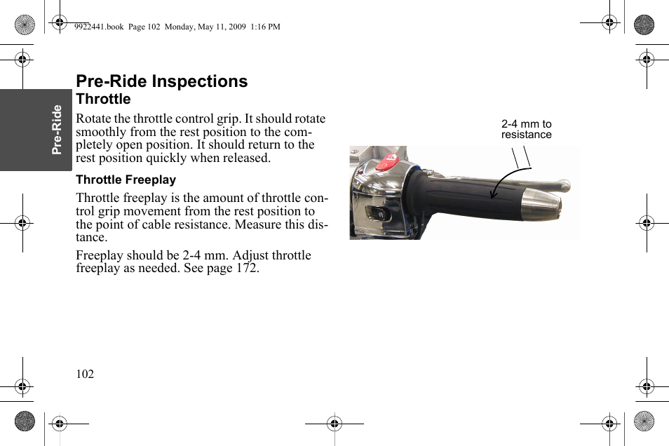 Pre-ride inspections | Polaris 2010 Victory Victory Vision 8-Ball User Manual | Page 106 / 334