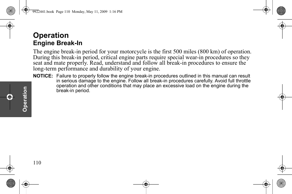 Operation | Polaris 2010 Victory Victory Vision 8-Ball User Manual | Page 114 / 334