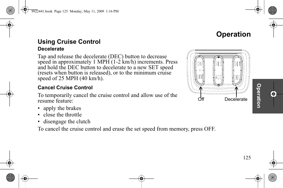 Operation | Polaris 2010 Victory Victory Vision 8-Ball User Manual | Page 129 / 334