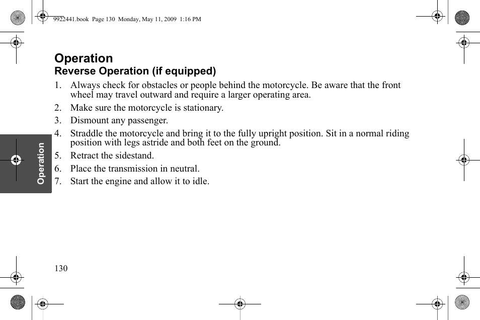 Operation | Polaris 2010 Victory Victory Vision 8-Ball User Manual | Page 134 / 334