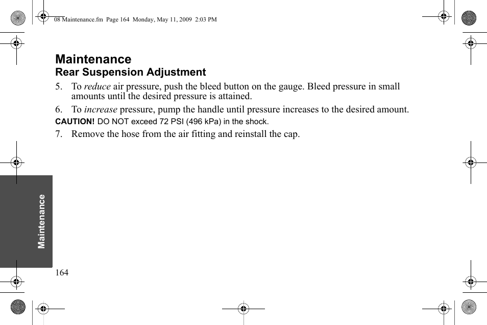 Maintenance | Polaris 2010 Victory Victory Vision 8-Ball User Manual | Page 168 / 334