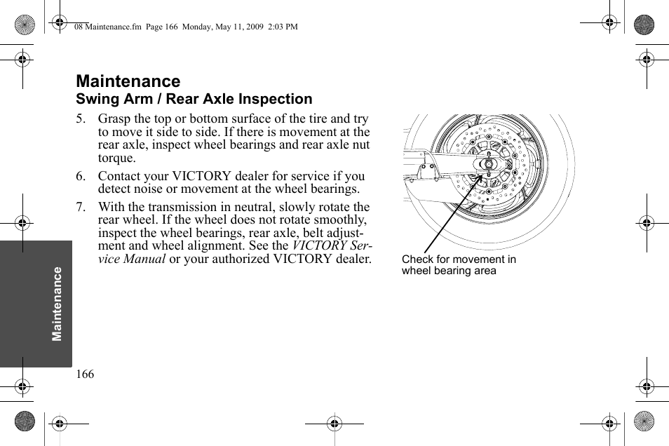 Maintenance | Polaris 2010 Victory Victory Vision 8-Ball User Manual | Page 170 / 334