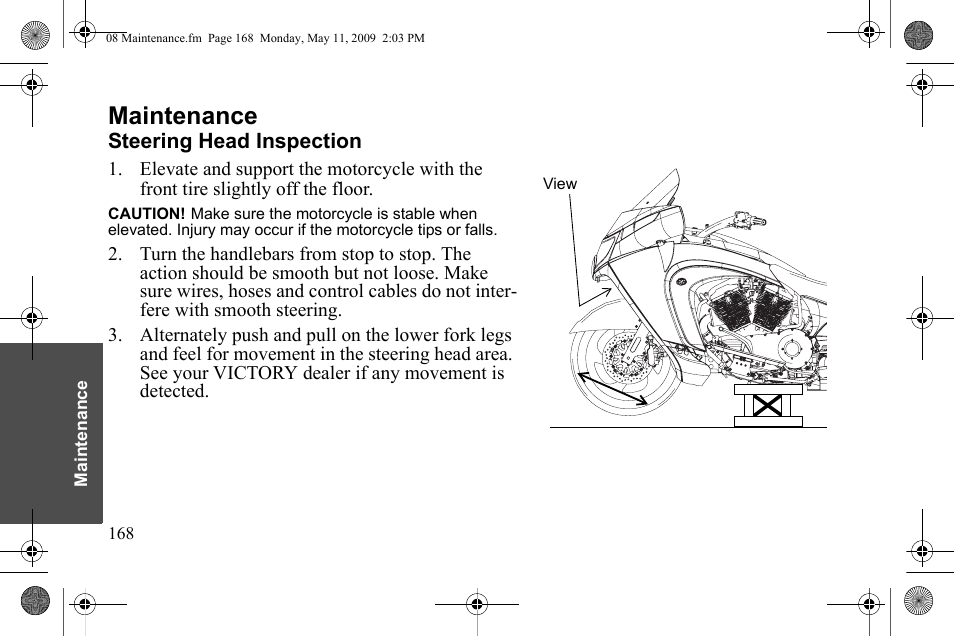 Maintenance | Polaris 2010 Victory Victory Vision 8-Ball User Manual | Page 172 / 334