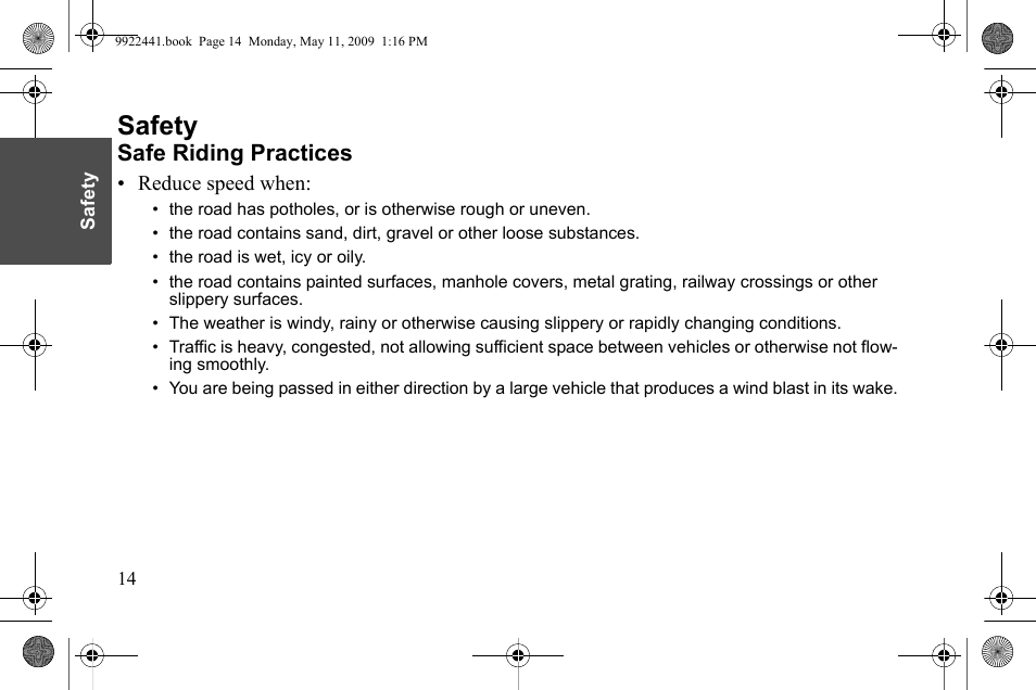 Safety, Safe riding practices | Polaris 2010 Victory Victory Vision 8-Ball User Manual | Page 18 / 334