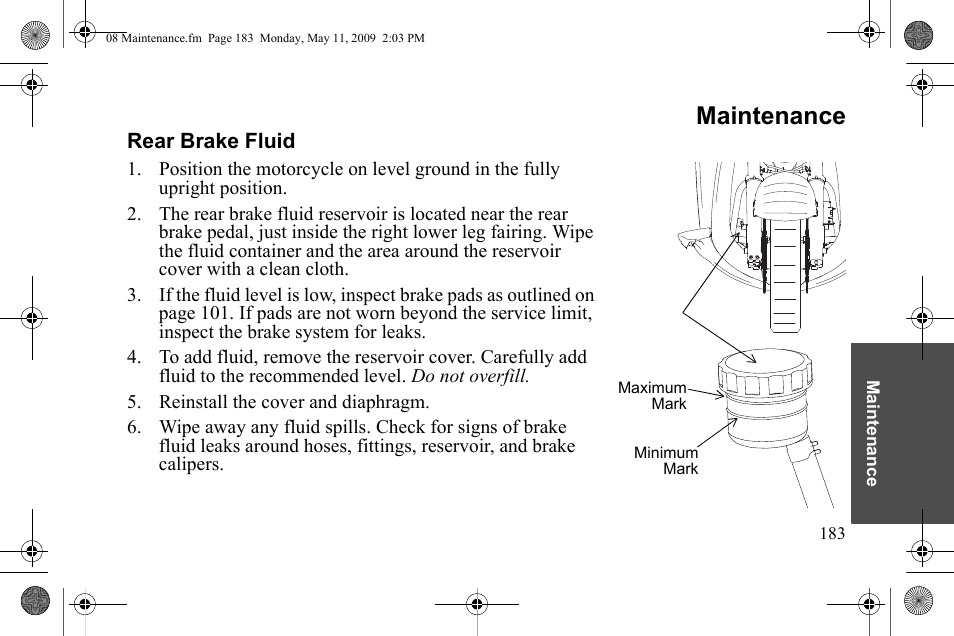 Maintenance | Polaris 2010 Victory Victory Vision 8-Ball User Manual | Page 187 / 334