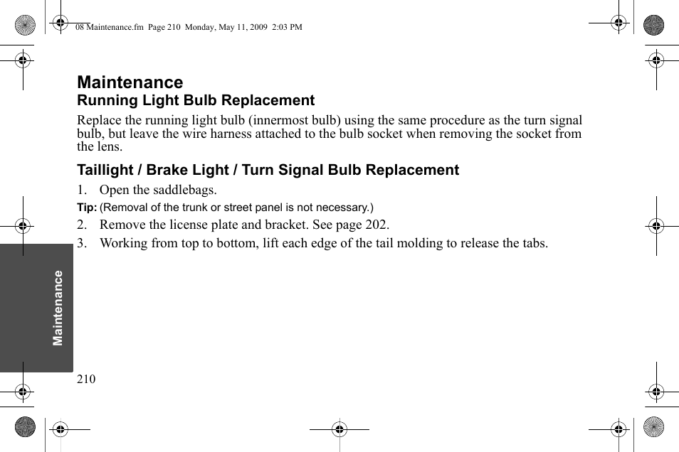 Maintenance | Polaris 2010 Victory Victory Vision 8-Ball User Manual | Page 214 / 334