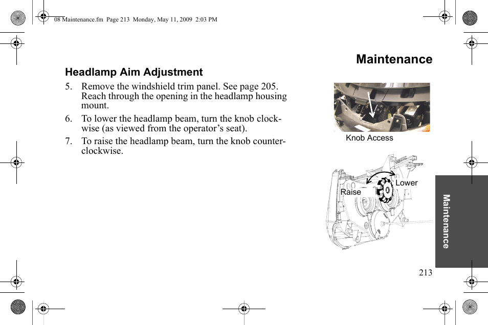 Maintenance | Polaris 2010 Victory Victory Vision 8-Ball User Manual | Page 217 / 334