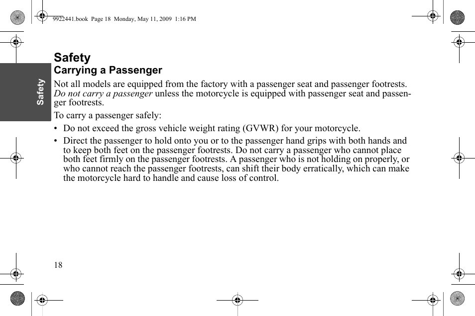 Safety | Polaris 2010 Victory Victory Vision 8-Ball User Manual | Page 22 / 334
