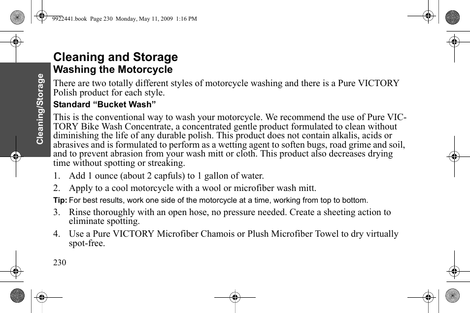 Cleaning and storage | Polaris 2010 Victory Victory Vision 8-Ball User Manual | Page 234 / 334