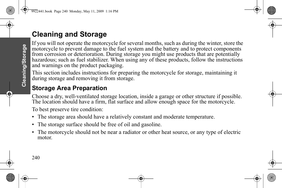 Cleaning and storage | Polaris 2010 Victory Victory Vision 8-Ball User Manual | Page 244 / 334