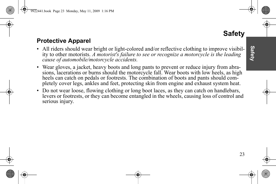 Safety | Polaris 2010 Victory Victory Vision 8-Ball User Manual | Page 27 / 334