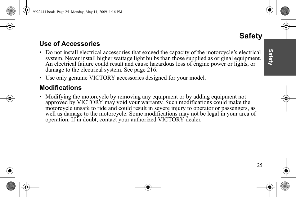 Safety | Polaris 2010 Victory Victory Vision 8-Ball User Manual | Page 29 / 334