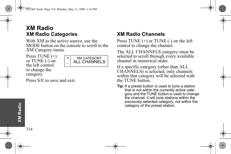 Xm radio | Polaris 2010 Victory Victory Vision 8-Ball User Manual | Page 318 / 334