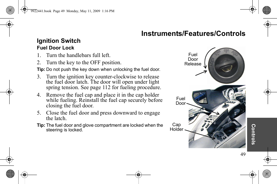 Instruments/features/controls | Polaris 2010 Victory Victory Vision 8-Ball User Manual | Page 53 / 334