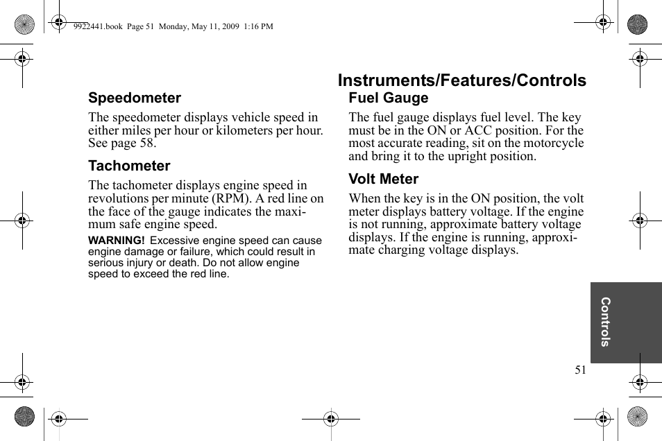 Instruments/features/controls | Polaris 2010 Victory Victory Vision 8-Ball User Manual | Page 55 / 334