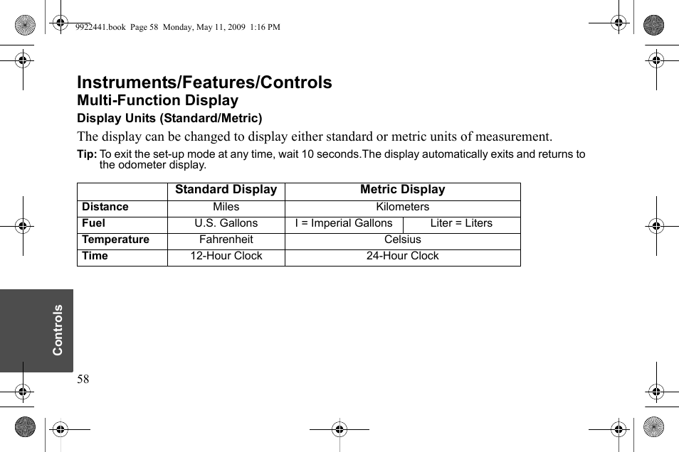 Instruments/features/controls, Multi-function display | Polaris 2010 Victory Victory Vision 8-Ball User Manual | Page 62 / 334