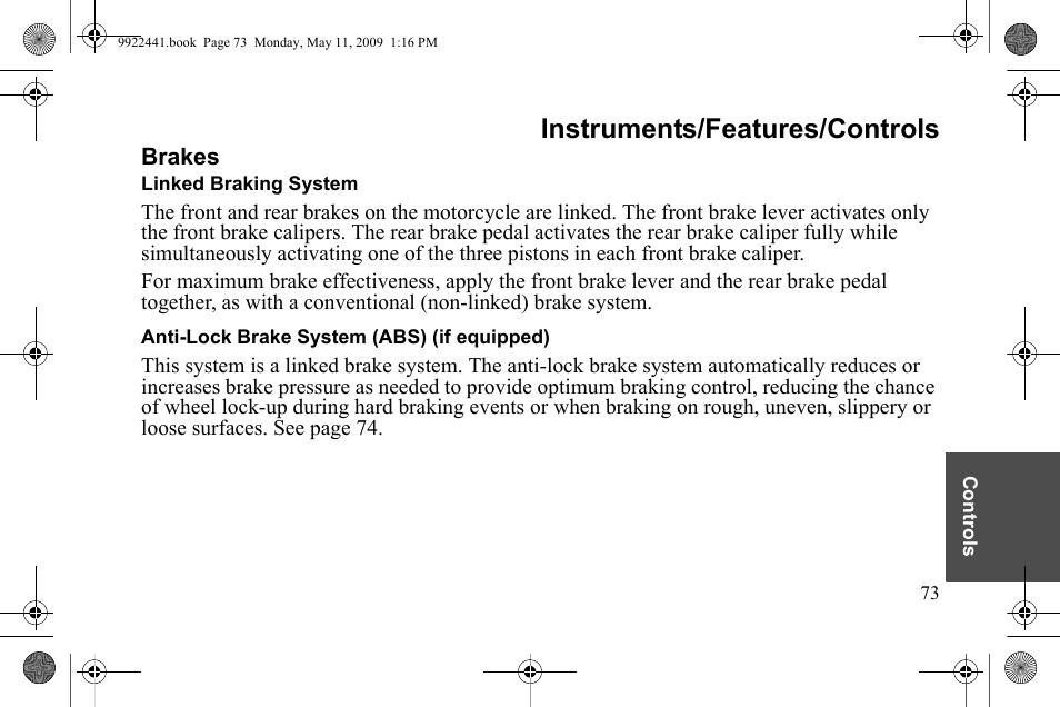 Instruments/features/controls | Polaris 2010 Victory Victory Vision 8-Ball User Manual | Page 77 / 334