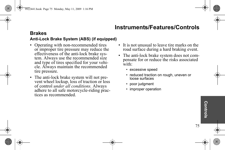 Instruments/features/controls | Polaris 2010 Victory Victory Vision 8-Ball User Manual | Page 79 / 334