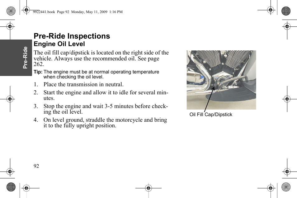 Pre-ride inspections | Polaris 2010 Victory Victory Vision 8-Ball User Manual | Page 96 / 334