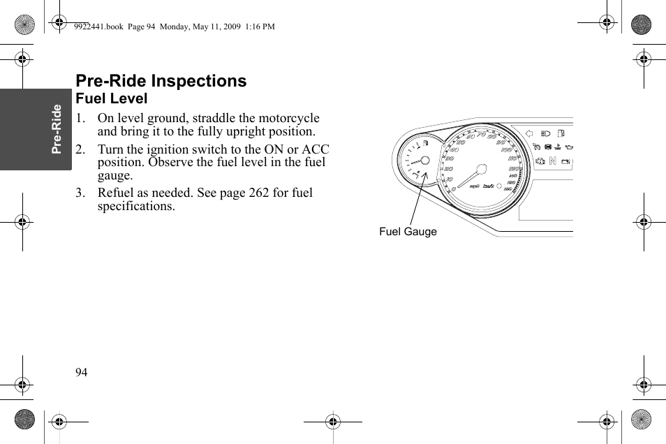 Pre-ride inspections | Polaris 2010 Victory Victory Vision 8-Ball User Manual | Page 98 / 334