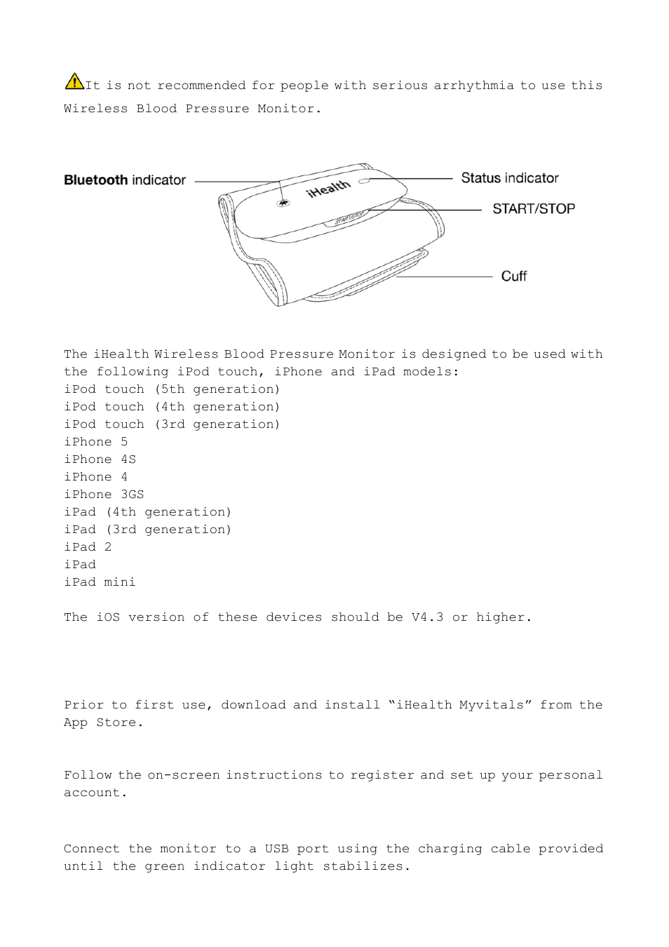 iHealth Wireless Blood Pressure Monitor User Manual | Page 3 / 17