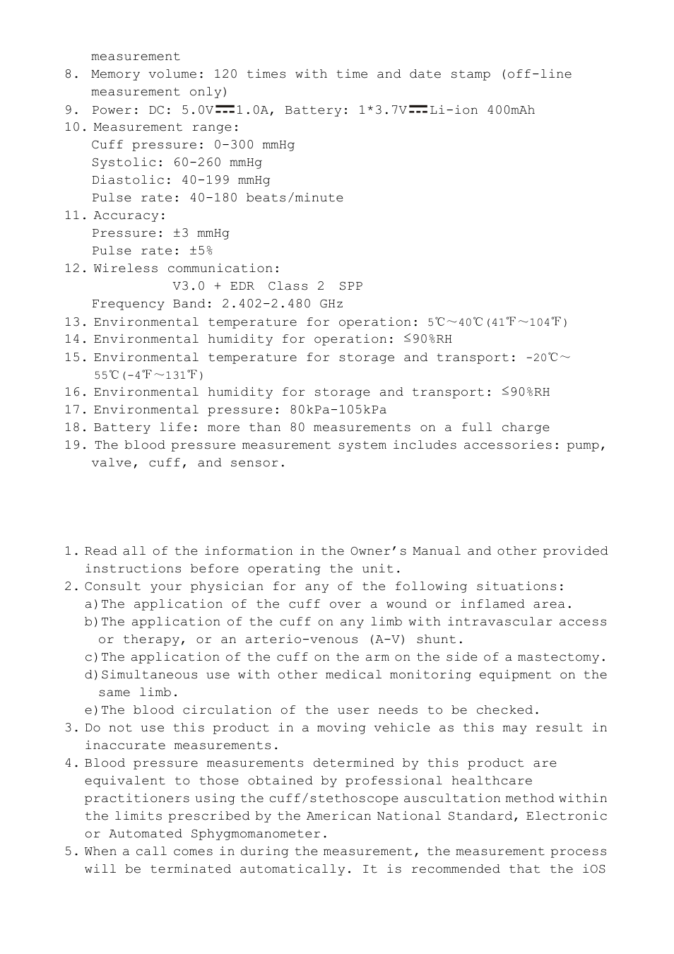 iHealth Wireless Blood Pressure Monitor User Manual | Page 7 / 17