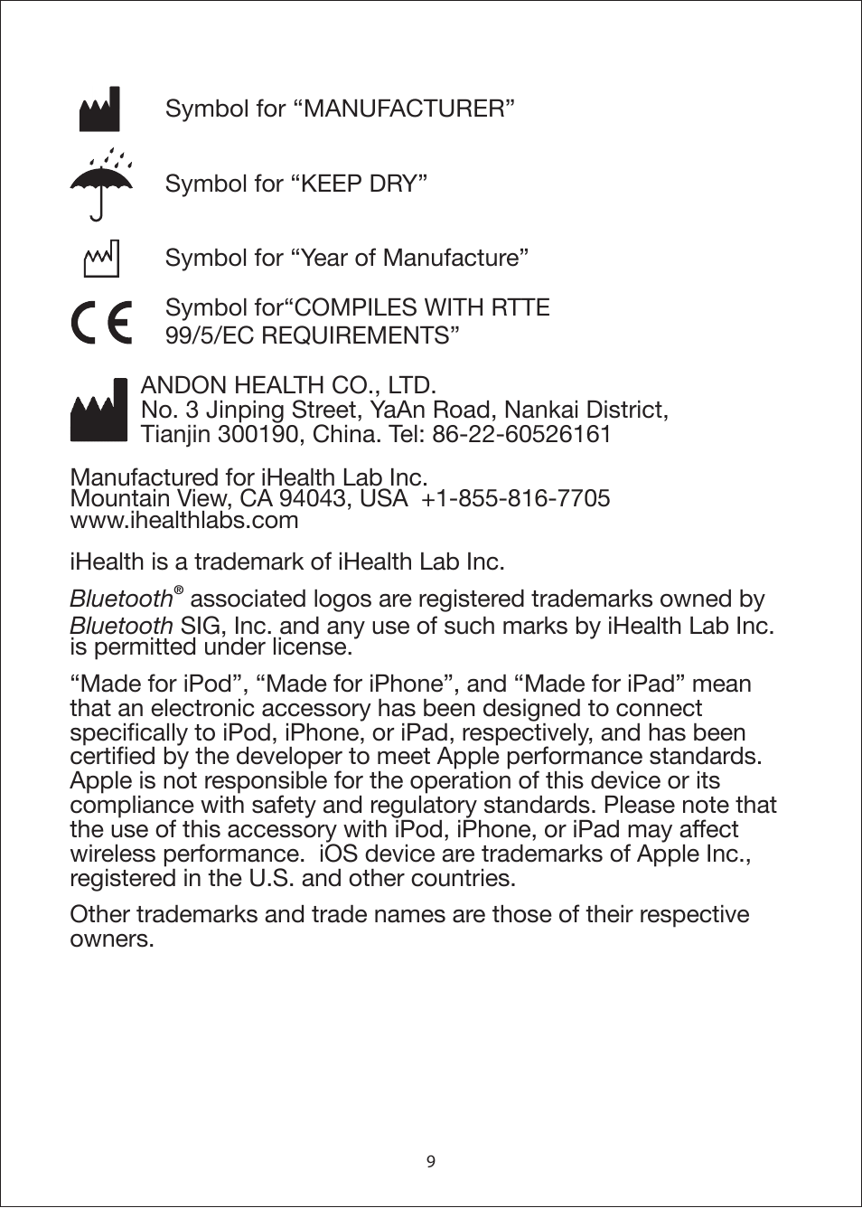 iHealth Wireless Scale User Manual | Page 11 / 11