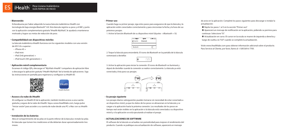 Pesa liviana inalámbrica | iHealth Lite User Manual | Page 4 / 6