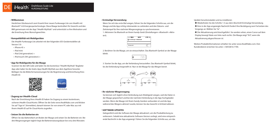 Drahtloses scale lite | iHealth Lite User Manual | Page 5 / 6