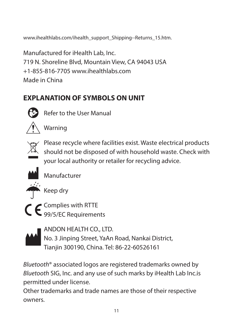 iHealth Lite User Manual | Page 12 / 72