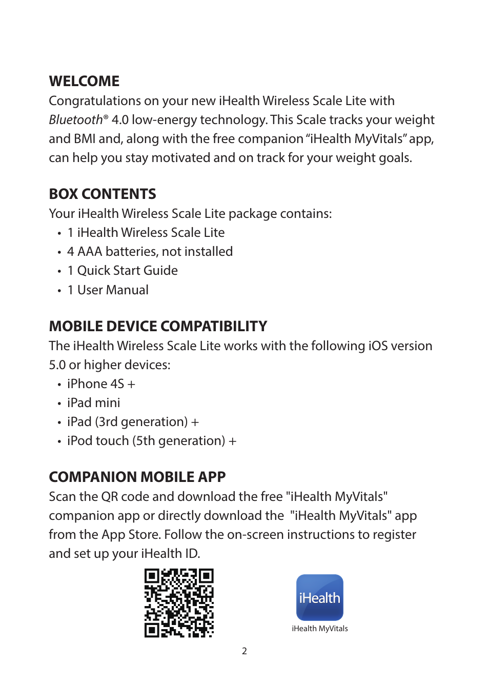 iHealth Lite User Manual | Page 3 / 72