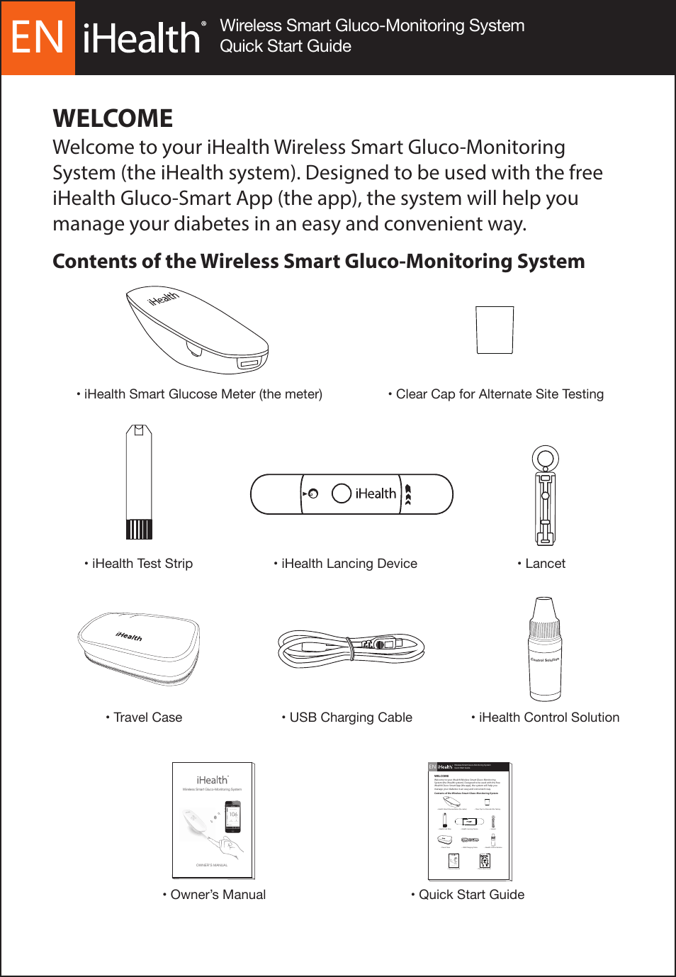 iHealth Wireless Smart-Gluco Monitoring System User Manual | 9 pages