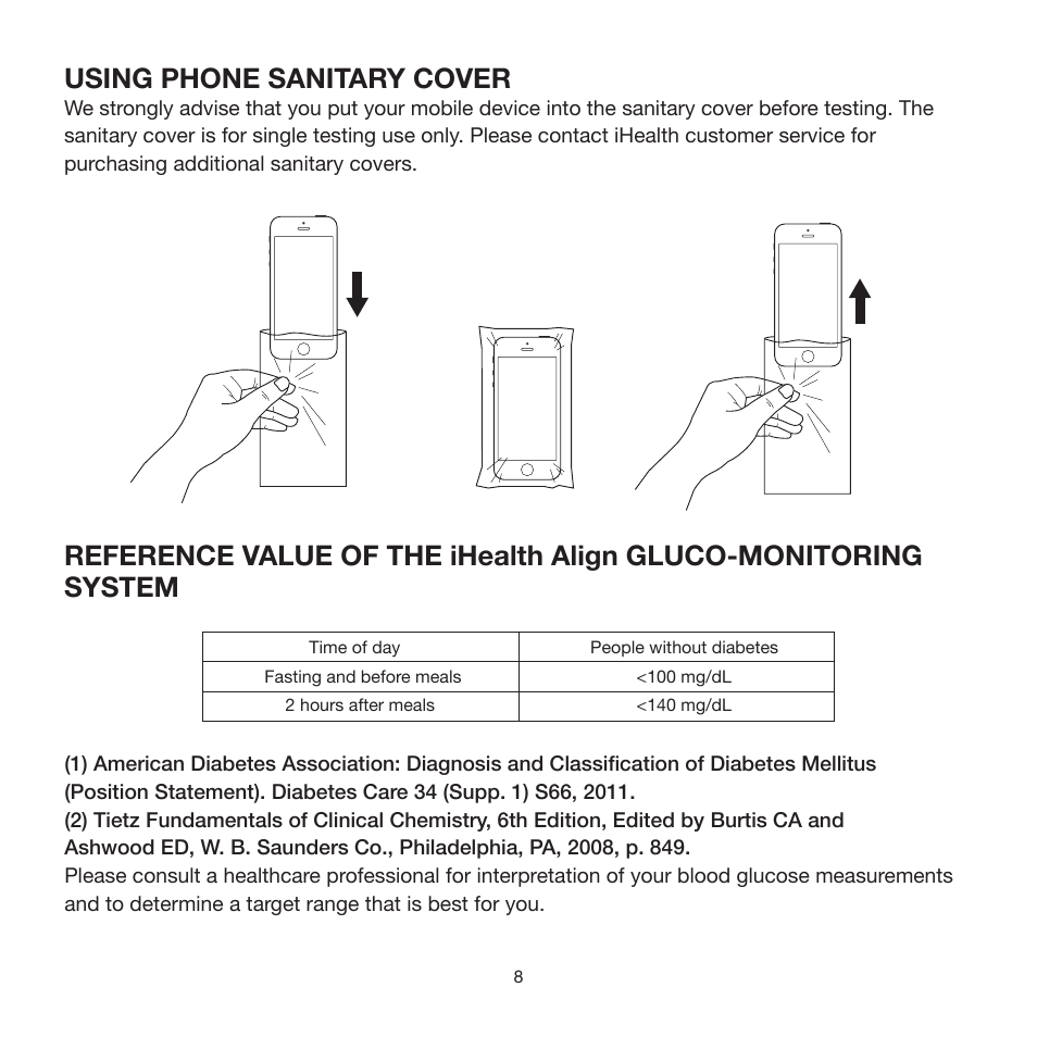 Using phone sanitary cover | iHealth Align User Manual | Page 10 / 24