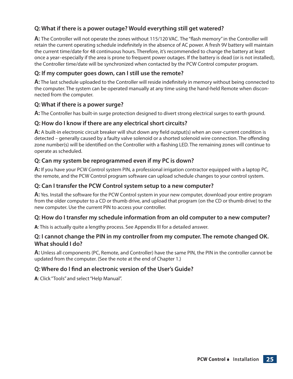 Irritrol PCW Control User Manual | Page 27 / 33