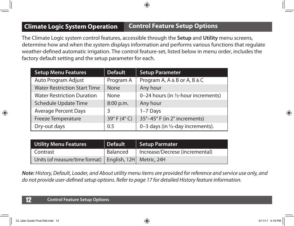 Irritrol Climate Logic User Manual | Page 12 / 24