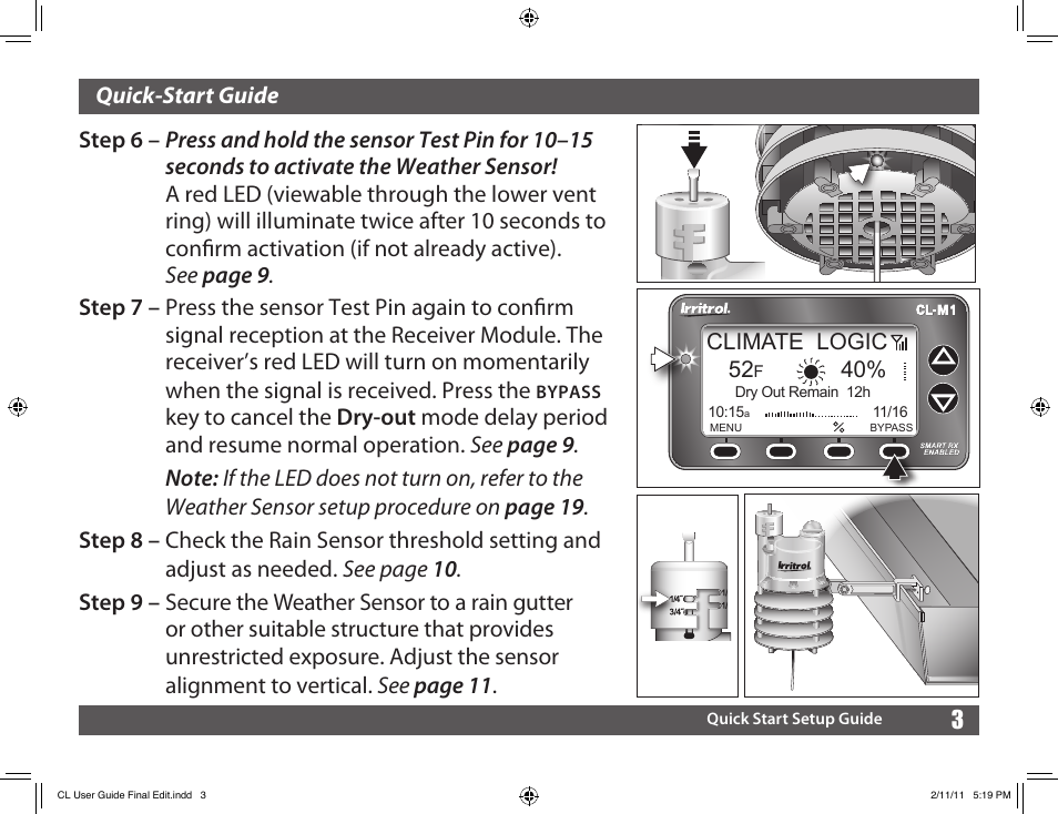 Irritrol Climate Logic User Manual | Page 3 / 24