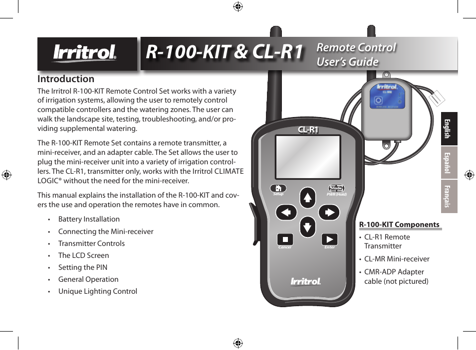 Irritrol CRR User Manual | 36 pages