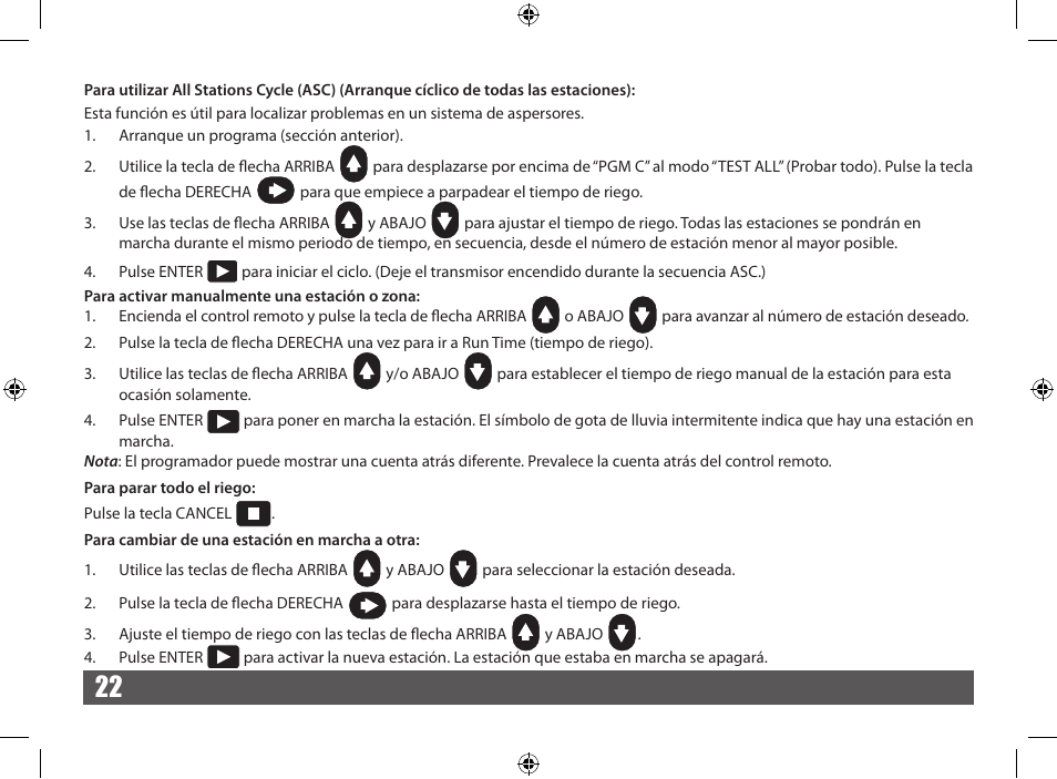 Irritrol CRR User Manual | Page 22 / 36